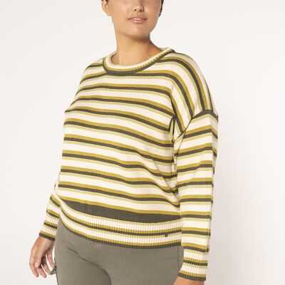 Multicolored striped jumper