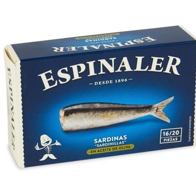 Sardines Huile d'Olive ESPINALER RR-125 16/20 pièces