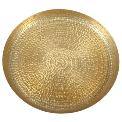Oriental tray Zana Gold Ø 38cm round hammered | Tea tray Decorative tray made of aluminum with a hammer finish