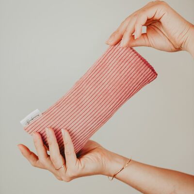 Cuscino per gli occhi: cuscino per gli occhi rilassante - Velluto a coste rosa