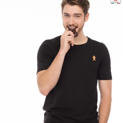 T-shirt unisex ricamata con omino di pan di zenzero
