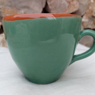 TAZA CERAMICA ARTESANAL  VERDE