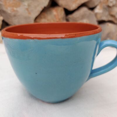 TAZA CERAMICA ARTESANAL AZUL