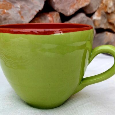 TASSE EN CÉRAMIQUE FAIT MAIN VERT PISTACHE