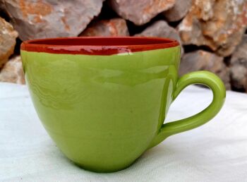 TASSE EN CÉRAMIQUE FAIT MAIN VERT PISTACHE 1