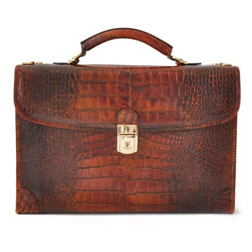 Pratesi Leccio King Briefcase in cow leather