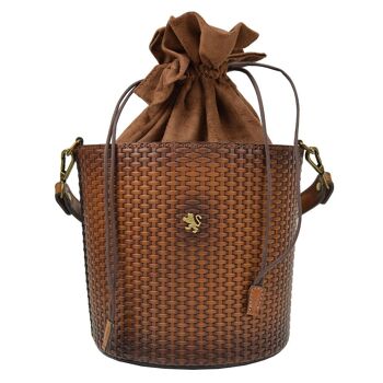 Sac bandoulière Pratesi Bucket T335 en cuir de vachette 2