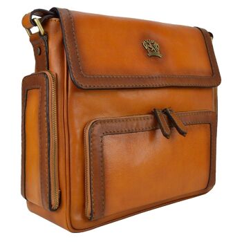 Pratesi Elba Cross-Body Bag en cuir de vachette - Elba Cross-Body Bag B121 Café 2
