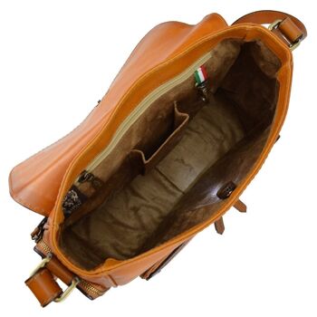 Pratesi Elba Cross-Body Bag en cuir de vachette - Elba Cross-Body Bag B121 Café 5