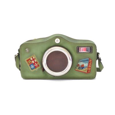 Pratesi Photocamera Bruce Cross-Body Bag in cow leather - Bruce Green