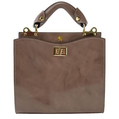 Pratesi Anna Maria Luisa de' Medici Small Lady Bag in cow leather - Anna Maria De'Medici R150/26 Grey