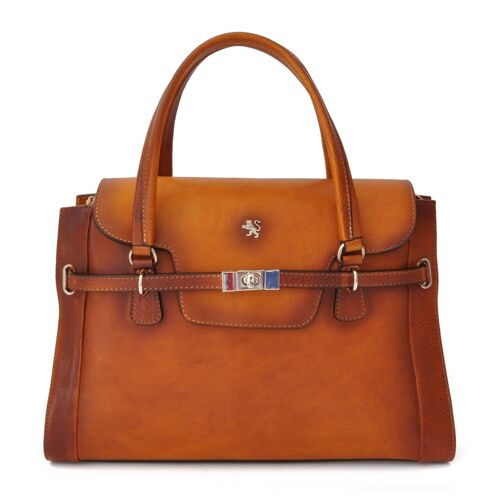 Pratesi Handbag Baratti in cow leather - Bruce Cognac