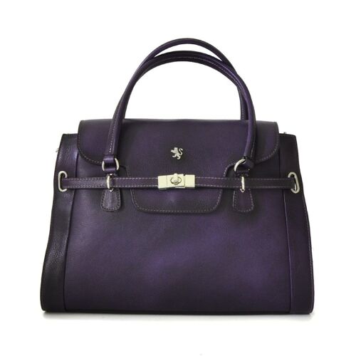 Pratesi Handbag Baratti in cow leather - Bruce Violet