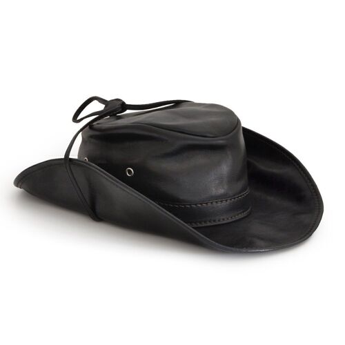 Pratesi Cagliostro Hat 61 cm in cow leather - Bruce Black