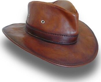 Chapeau Pratesi Cagliostro 61 cm en cuir de vachette - Bruce Brown 1