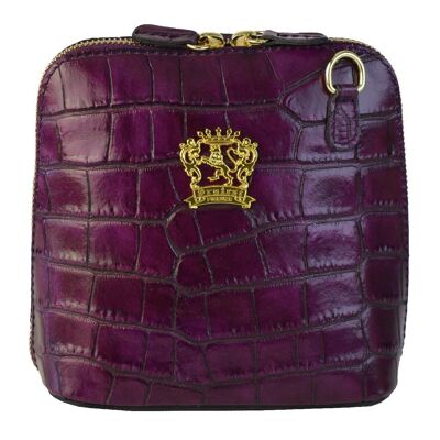 Pratesi Volterra King Lady Bag en cuero real - Volterra Cross Body Bag K467 Violet