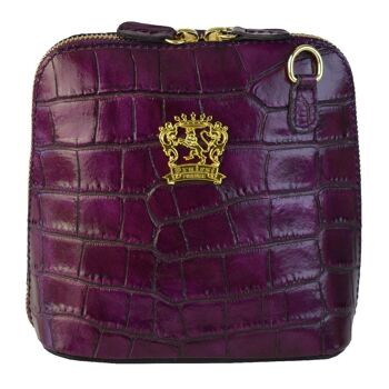 Pratesi Volterra King Lady Bag en cuir véritable - Volterra Cross Body Bag K467 Violet 1