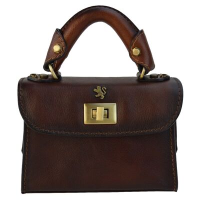 Pratesi Lucignano Small Bruce Handbag in cow leather - Lucignano Small Handbag B280 / 20 Coffee