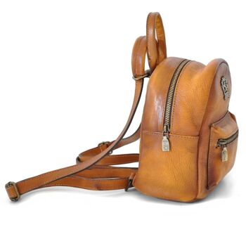 Pratesi Montegiovi Sac à dos en cuir de vachette - Montegiovi Backpack B186 Café 2