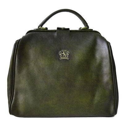 Pratesi Woman Bag Monteriggioni in cow leather - Bruce Dark Green