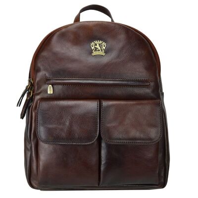 Pratesi Backpack Montelupo B521 in cow leather - Backpack Montelupo B521 Coffee