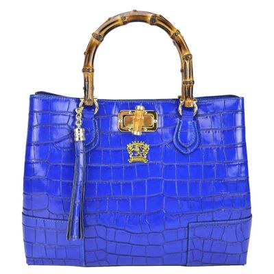 Pratesi Sarteano Shoulder Bag in cow leather K291 - Sarteano K291 Electric Blue