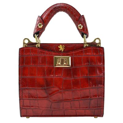 Pratesi Anna Maria Luisa de' Medici Small Lady Bag in cow leather K150/20 - Anna Maria Luisa de' Medici K150/20 Cherry