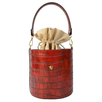 Sac Pratesi Bucket Lady K335 en cuir de vachette - Bucket K335 Cerise