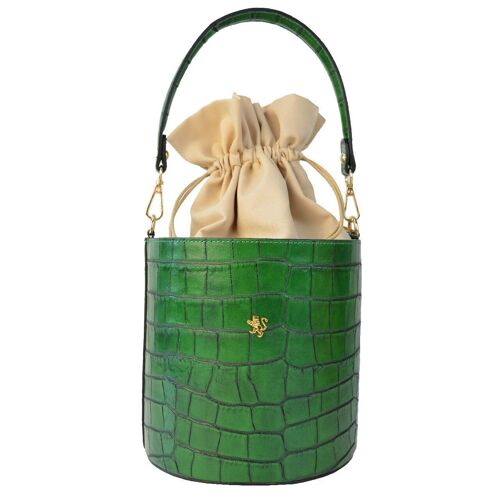 Pratesi Secchiello Lady bag K335 in cow leather - Secchiello K335 Emerald