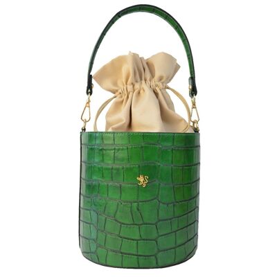 Pratesi Bucket Damentasche K335 aus Rindsleder - Bucket K335 Emerald