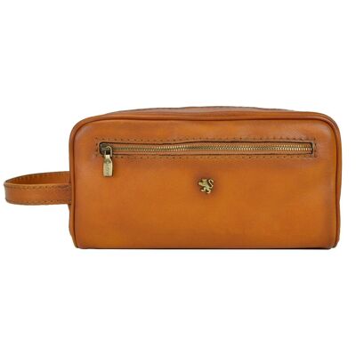 Pratesi Trousse de beauté B131 - Trousse de beauté B131 Cognac