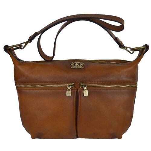 Pratesi Pagiano Crossbody Bag B137 in cow leather - Pagiano Crossbody Bag B137 Brown