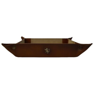 Pratesi Coin tray B414 in Genuine Leather - Coin tray B414 Brown
