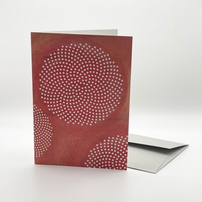 No pre-text folding card.   Sunflowers in red.