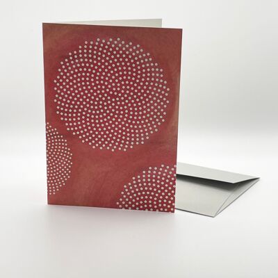 No pre-text folding card.   Sunflowers in red.
