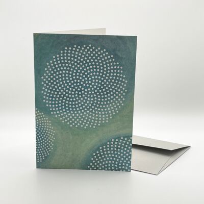 No pre-text folding card.   Sunflower in blue.