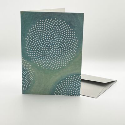 No pre-text folding card.   Sunflower in blue.