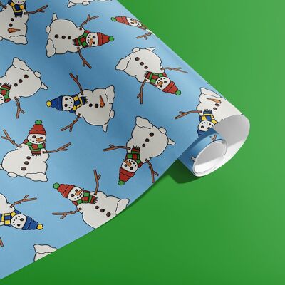 Naughty Snowman Wrapping Paper