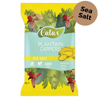 CATA'S Plantain Dippers - chips de plantain - sel de mer