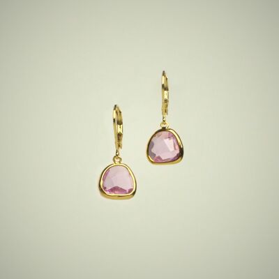 Fashionable earrings "Trenton" color lilac