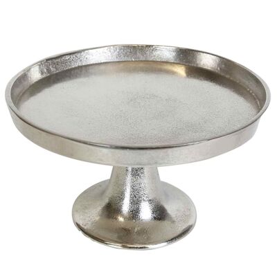 Aluminum silver tray Catania with base round fruit plate serving tray raw optics