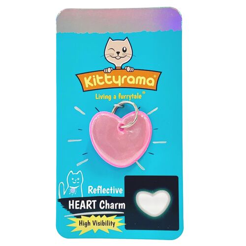 KITTYRAMA HEART CAT CHARM – Reflective, Safe, High Visibility