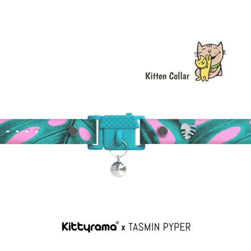 KITTYRAMA KITTEN BOTANICALS MONSTERA COLLAR - Quick Release, Breakaway, Hypoallergenic