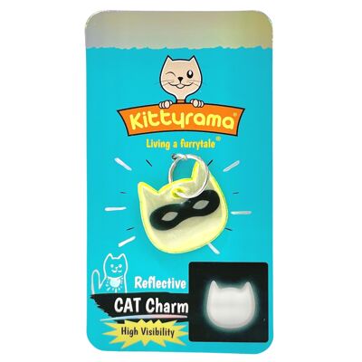 KITTYRAMA YELLOW NINJA CAT CHARM – Reflective, Safe, High Visibility