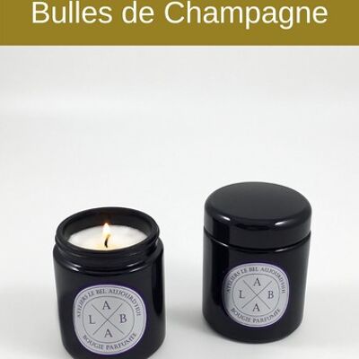 Bougie Parfumée rechargeable 220 g - Parfum Bulles de Champagne