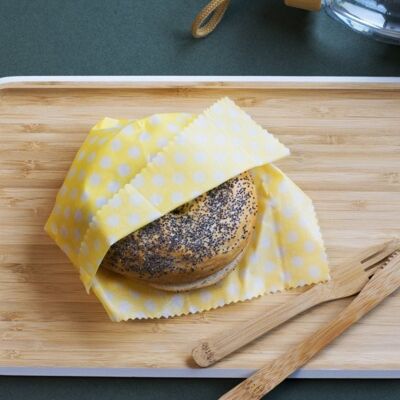 Set of 3 beeswax food wrap sheets