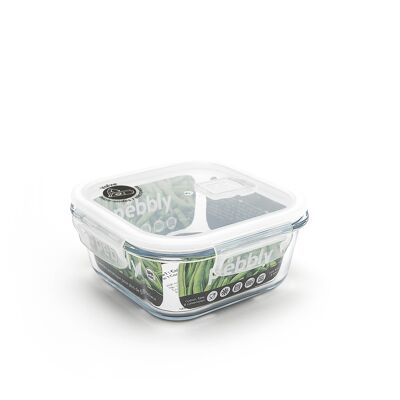 Dish/square box glass/pp - 800 ml