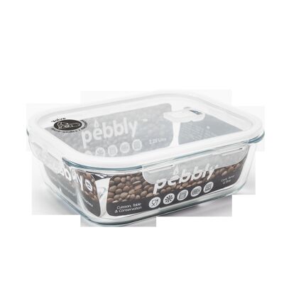 Rectangular dish/box glass/pp - 2.25 L