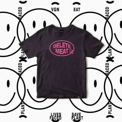 Delete Meat - Camiseta - Grande - Negro