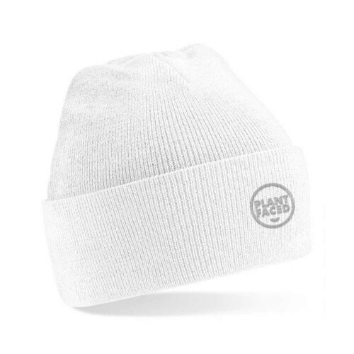 Plant Faced Beanie - Frost White